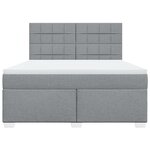 vidaXL Sommier à lattes de lit avec matelas Gris clair 180x200cm Tissu