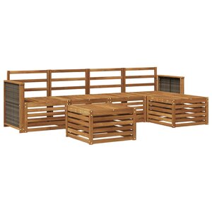 vidaXL Ensemble de canapés d'extérieur 6 pc Naturel