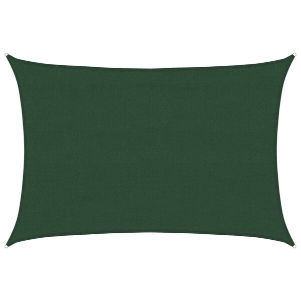 vidaXL Voile d'ombrage 160 g/m² Vert foncé 4x6 m PEHD