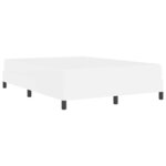 vidaXL Lit avec matelas Blanc pur 140 x 190 cm Faux cuir
