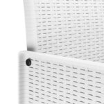 vidaXL Ensemble de salle à manger pour jardin 15 Pièces Blanc Rattan Polt