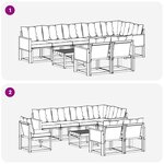 vidaXL Ensemble de canapés d'extérieur 9 pc Naturel et gris clair