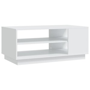 vidaXL Table basse blanc 102x55x43 cm bois d'ingénierie