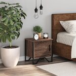 vidaXL Table de chevet chêne marron 40x30x40 cm bois d'ingénierie