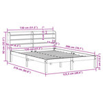 vidaXL Cadre de lit et tête de lit sans matelas cire marron 120x200 cm