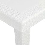 vidaXL Ensemble de bistro 3 Pièces Plastique Blanc Aspect de rotin