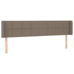 vidaXL Tête de lit avec oreilles Taupe 203x16x78/88 cm Tissu