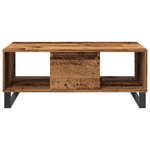 vidaXL Table basse vieux bois 90x50x36 5 cm bois d'ingénierie