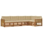vidaXL Ensemble de canapés d'extérieur 5 pc Naturel et Beige