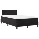 vidaXL Lit Box Spring avec Matelas et LED Noir 120x200 cm Velours