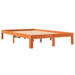 vidaXL Lit bibliothèque sans matelas cire marron 120x190cm pin massif