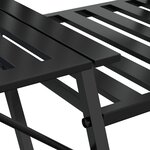 vidaXL Banc de jardin 2 places 165 cm Noir Acier