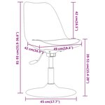 vidaXL Chaises pivotantes à manger lot de 4 taupe tissu