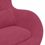 vidaXL Fauteuil œuf Rouge bordeaux 63 x 73 x 90 cm Velours
