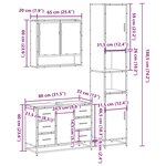 vidaXL Ensemble de meubles de salle de bain 3 Pièces chêne sonoma