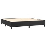 vidaXL Sommier à lattes de lit avec matelas Noir 200x200 cm Similicuir