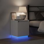 vidaXL Cabinet de chevet Blanc 39 x 34.5 x 50 cm Bois d'ingénierie