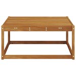 vidaXL Table de jardin Naturel 79 x 79 x 37 cm