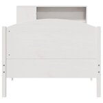 vidaXL Lit bibliothèque sans matelas blanc 100x200 cm bois pin massif