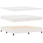 vidaXL Lit à ressorts Crème et Blanc 200 x 200 cm