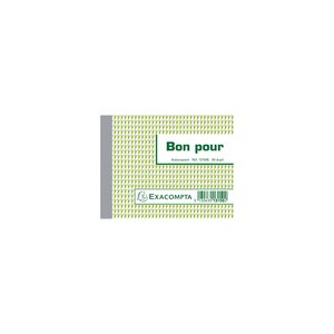 Manifolds Bon Pour 10 5x13 5cm - 50 Feuillets Dupli - Sous Film Par Lot De 5 - Motif  - X 100 - Exacompta