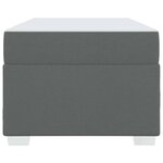 vidaXL Cadre de lit avec matelas Gris foncé 90 x 190 cm tissu