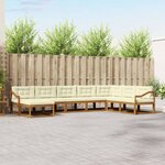 vidaXL Ensemble de canapés d'extérieur 8 pc Naturel et Crème