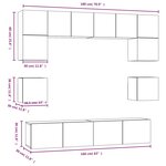 vidaXL Ensemble de meubles TV 8 Pièces Sonoma gris Bois d'ingénierie