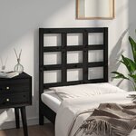 vidaXL Tête de lit Noir 80 5x4x100 cm Bois massif de pin