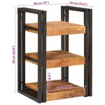 vidaXL Table de chevet 2 Pièces Marron et noir Bois de mangue massif