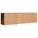 vidaXL Meuble TV chêne fumé 150x30x50 cm bois d'ingénierie
