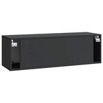 vidaXL Meuble TV mural 98 x 31 x 30 cm Noir Bois d'ingénierie