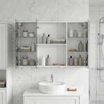 vidaXL Armoire Miroir de Salle de Bain Blanc 100 x 14 5 x 70 cm
