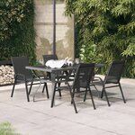 vidaXL Ensemble à manger de jardin 5 Pièces Gris et noir