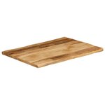 vidaXL Dessus de table bord vivant 70x60x3 8 cm bois de manguier brut
