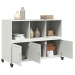 vidaXL Buffet blanc 100 5x39x72 cm acier