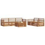 vidaXL Ensemble de canapés d'extérieur 6 pc Naturel