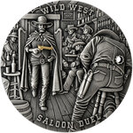 Monnaie SALOON DUEL Wild West 2 Oz Argent 2000 Francs Cameroon 2026 (PRÉCOMMANDE)