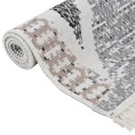 vidaXL Tapis Noir et gris 160x230 cm Coton