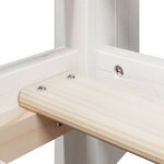 vidaXL Lit superposé avec toit blanc 75x190 cm bois massif de pin