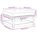 vidaXL Repose-pieds de jardin avec coussins 2 Pièces bois massif douglas