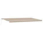 vidaXL Auvent rétractable manuel beige 600x300 cm