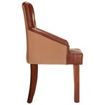 vidaXL Chaises à manger lot de 2 marron cuir de chèvre véritable