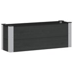 vidaXL Jardinière surélevée Noir 100 x 30 x 36 cm WPC et Aluminium