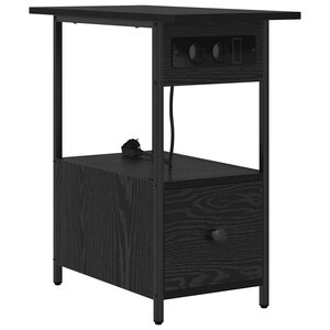 vidaXL Cabinet de chevet Chêne noir 60 x 30 x 61 cm Bois d'ingénierie