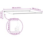 vidaXL Auvent Rétractable Multicolore 400 × 300 cm Polyester et métal