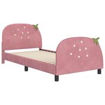 vidaXL Cadre de lit pour enfants avec tête de lit Rose 80 x 200 cm