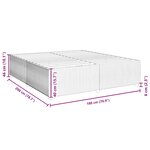vidaXL Cadre de lit sans matelas bleu 180x200 cm velours