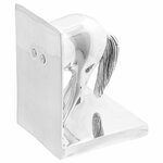 vidaXL Serre-livres 2 Pièces Argent 11 x 14 x 25 cm Aluminium