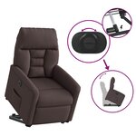 vidaXL Fauteuil inclinable électrique marron foncé tissu